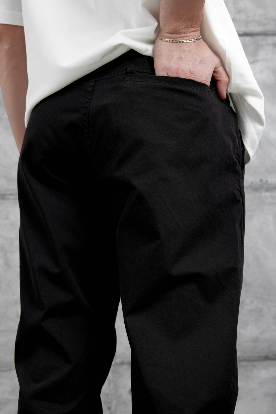 Siyah Yp Paça Lastikli Pantolon