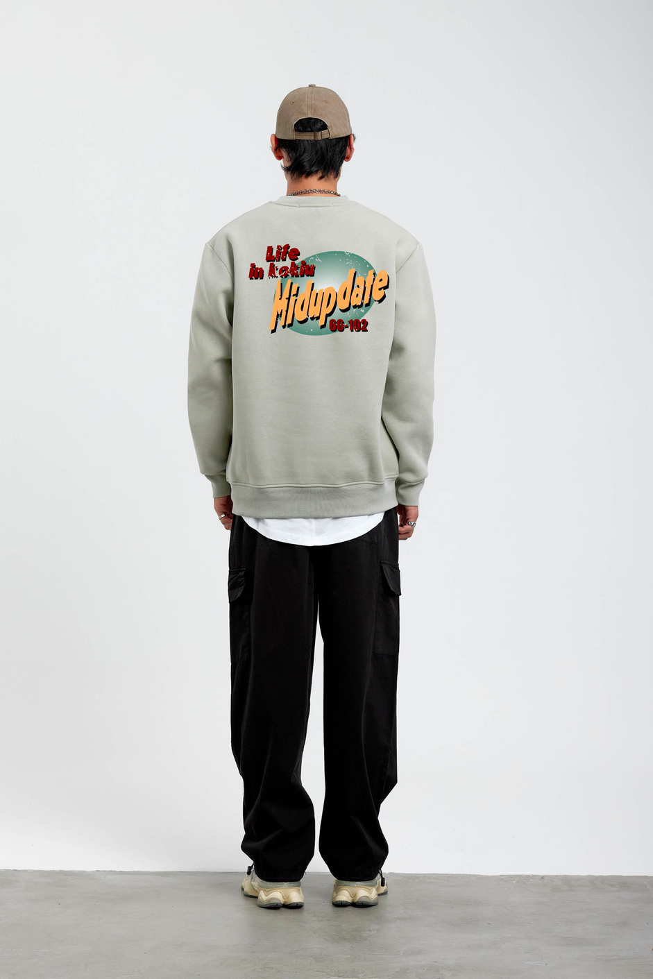 Su Yeşili Midupdate Baskılı Sweatshirt
