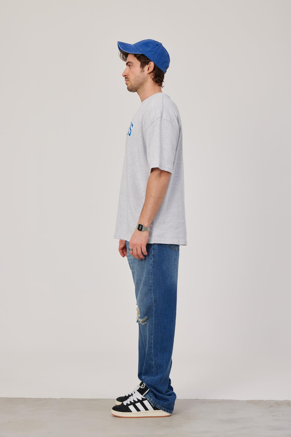 Texas Baskılı Gri Tshirt