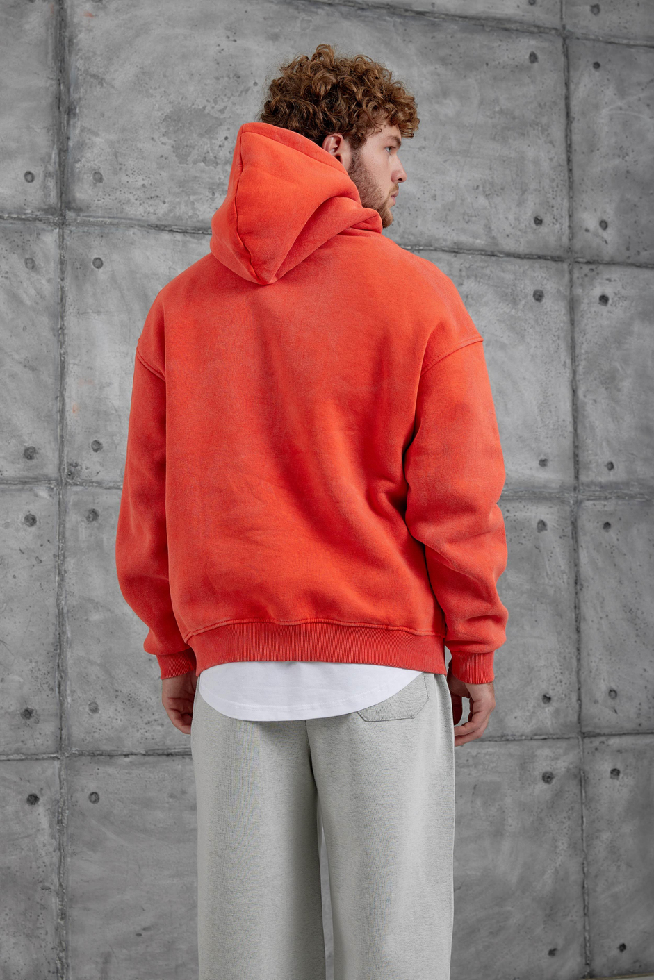 Turuncu Disrupt Yazılı Şardonlu Oversize Sweatshirt