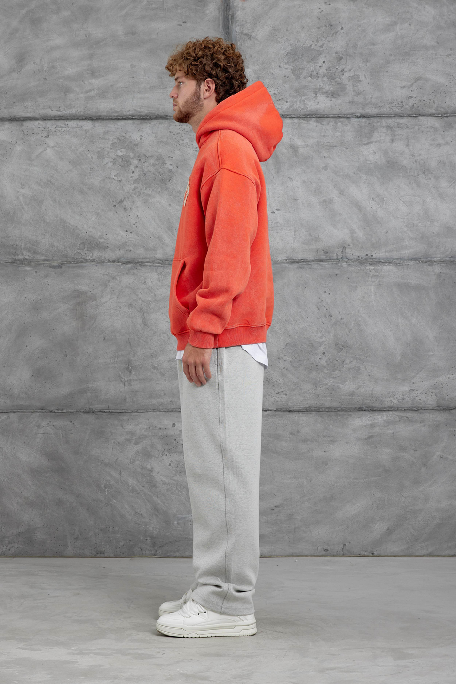 Turuncu Disrupt Yazılı Şardonlu Oversize Sweatshirt