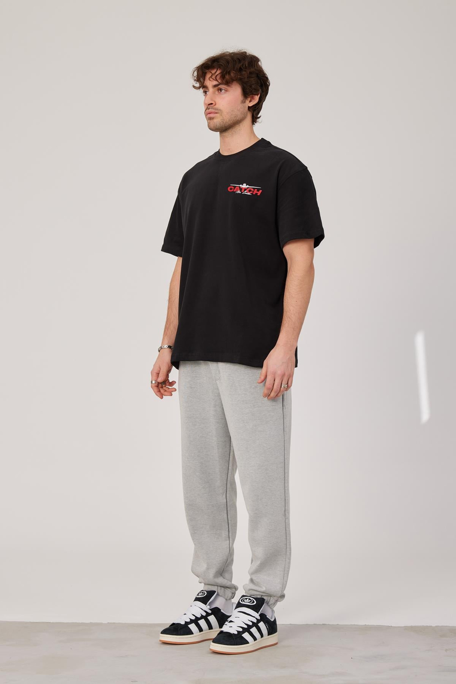 Uçak Baskılı Siyah Tshirt