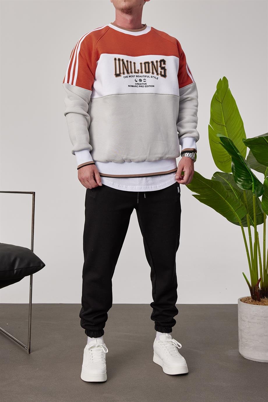 Unilions Kiremit Gri Sweatshirt