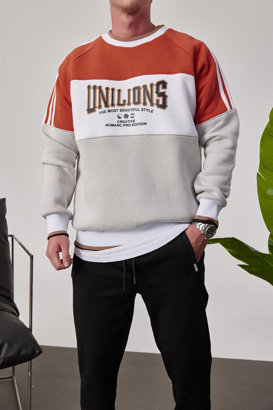 Unilions Kiremit Gri Sweatshirt