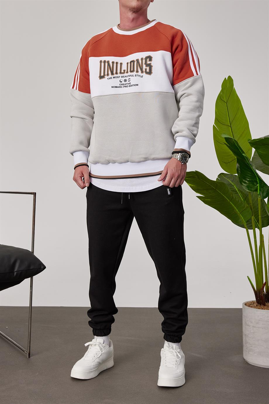 Unilions Kiremit Gri Sweatshirt