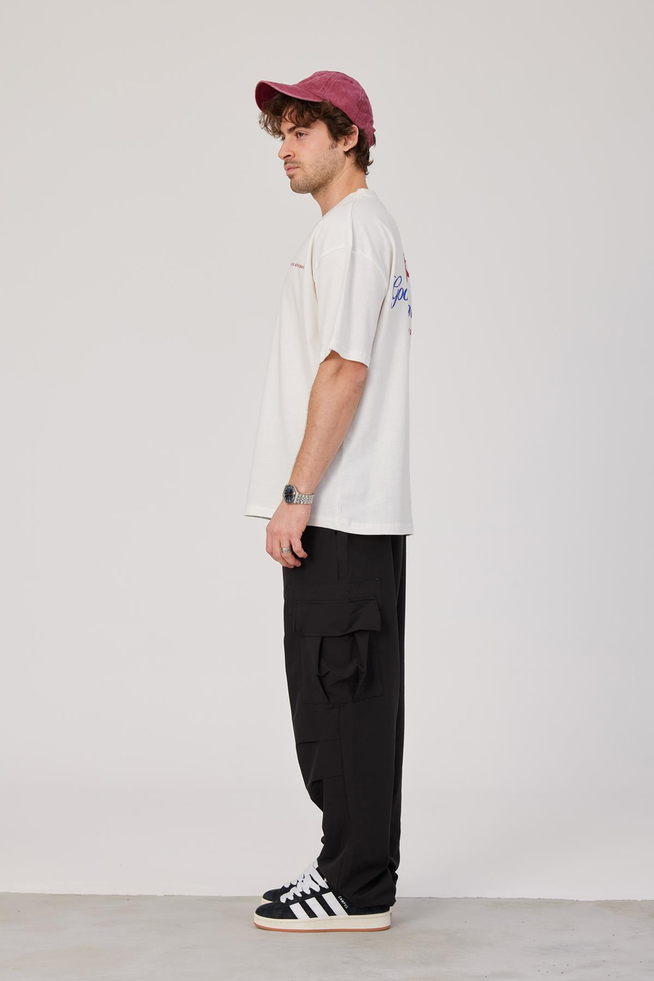 Vintage Athleisure Yazılı Beyaz Tshirt