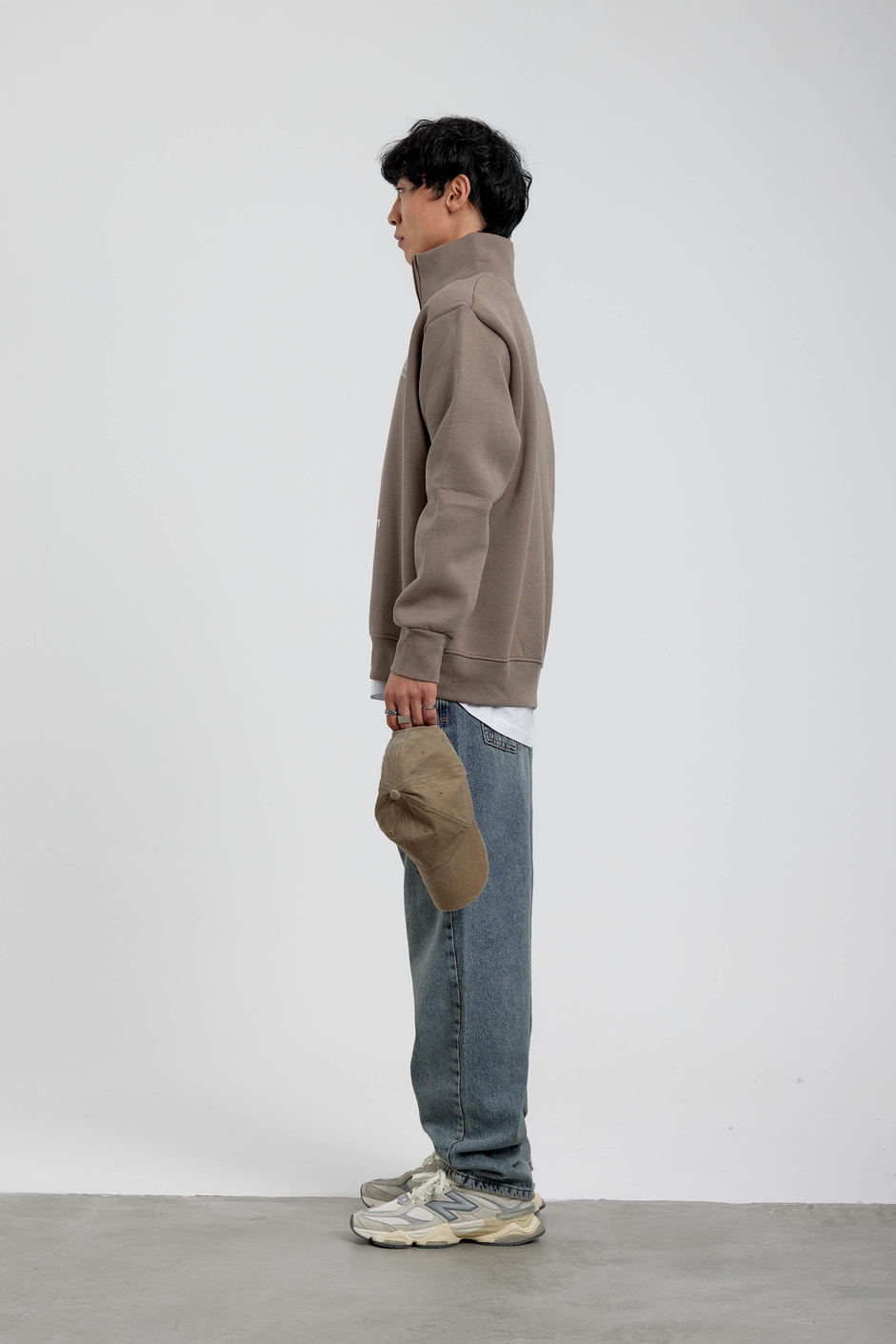 Vizon Proust Yazılı Yarım Fermuarlı Sweatshirt