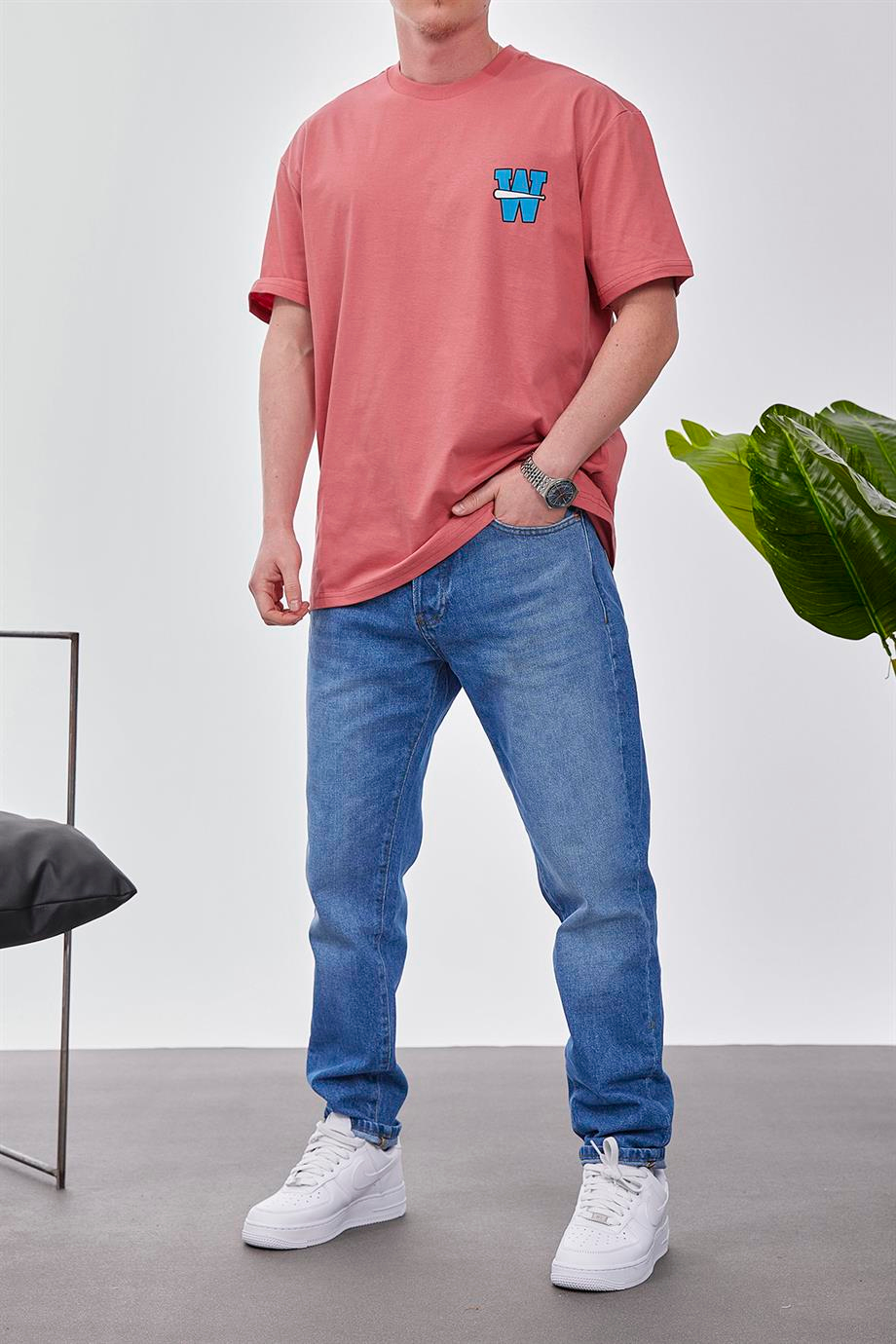 W Harf Gül Kurusu Tshirt