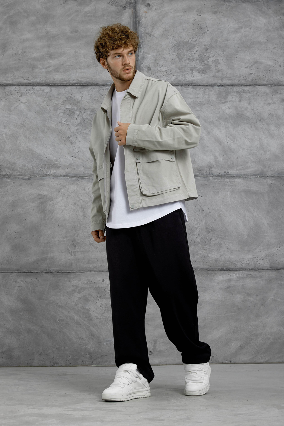 Yeşil 251 Yıkamalı Oversize Ceket