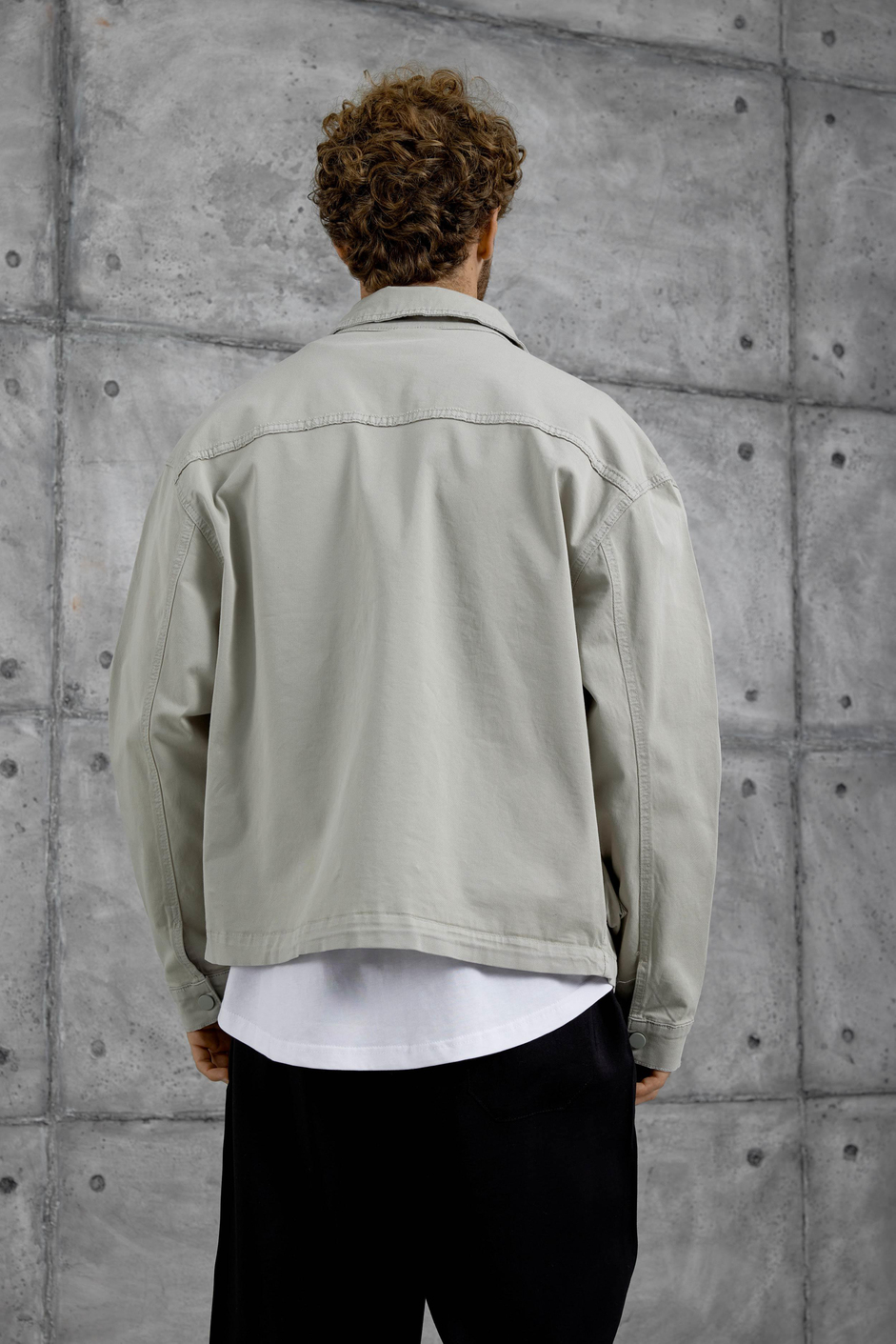 Yeşil 251 Yıkamalı Oversize Ceket