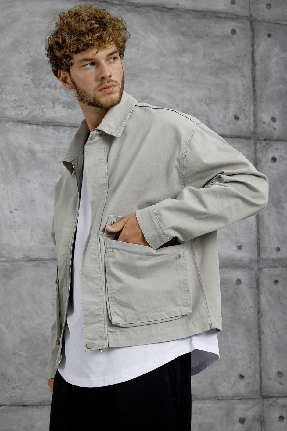 Yeşil 251 Yıkamalı Oversize Ceket