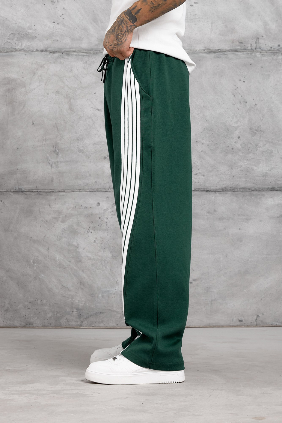 Yeşil 5 ÇİZGİ BAGGY EŞOFMAN ALTI