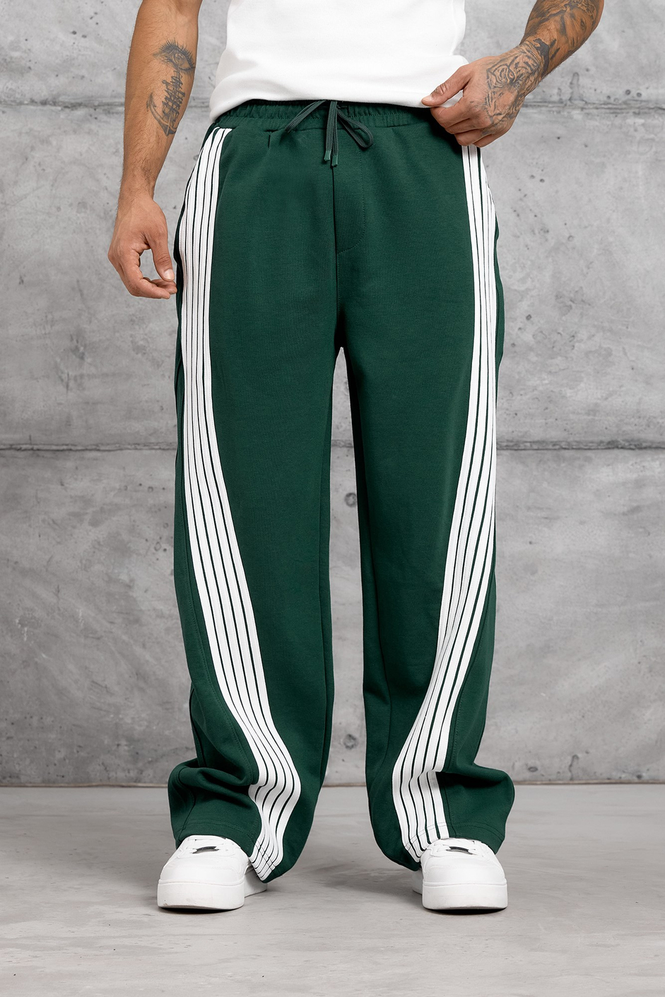 Yeşil 5 ÇİZGİ BAGGY EŞOFMAN ALTI