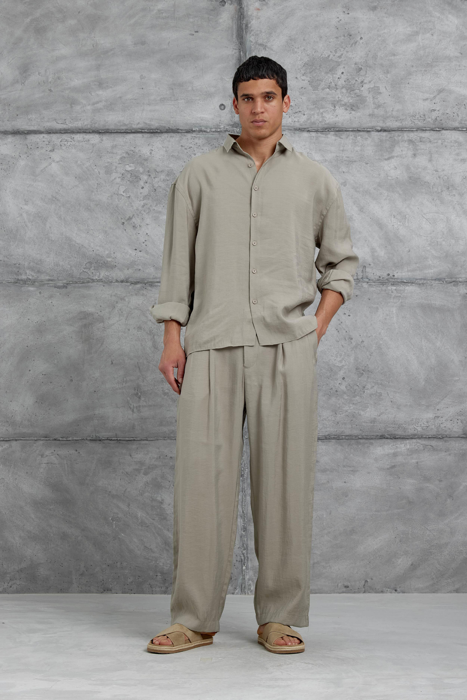 Yeşil 512 Modal Kumaş Oversize Takım Alt Üst