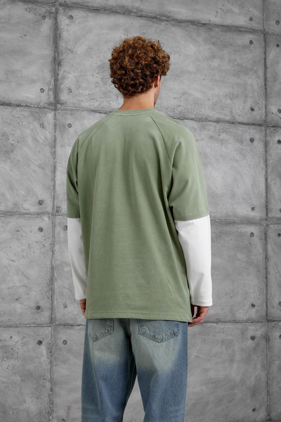 Yeşil ASTERPİECE BASKILI OVERSİZE SWEATSHIRT