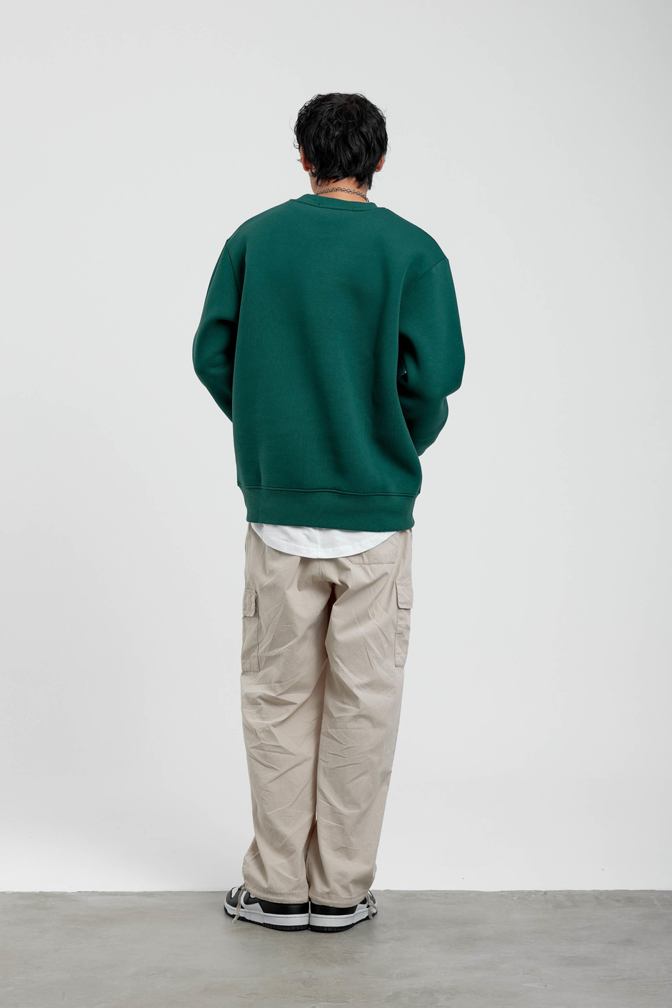 Yeşil Daire Baskılı Sweatshirt