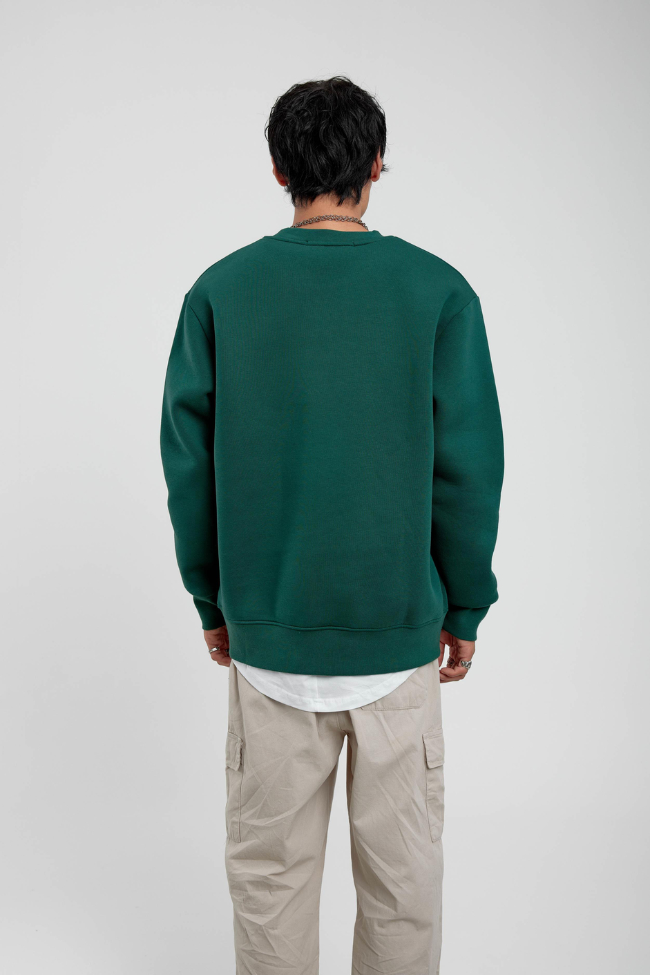 Yeşil Daire Baskılı Sweatshirt