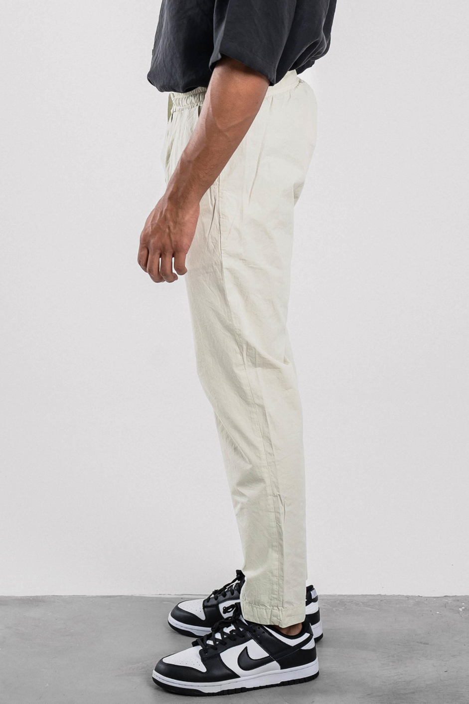 Yeşil Dar Paça Boyfriend Fit Gabardin Pantolon