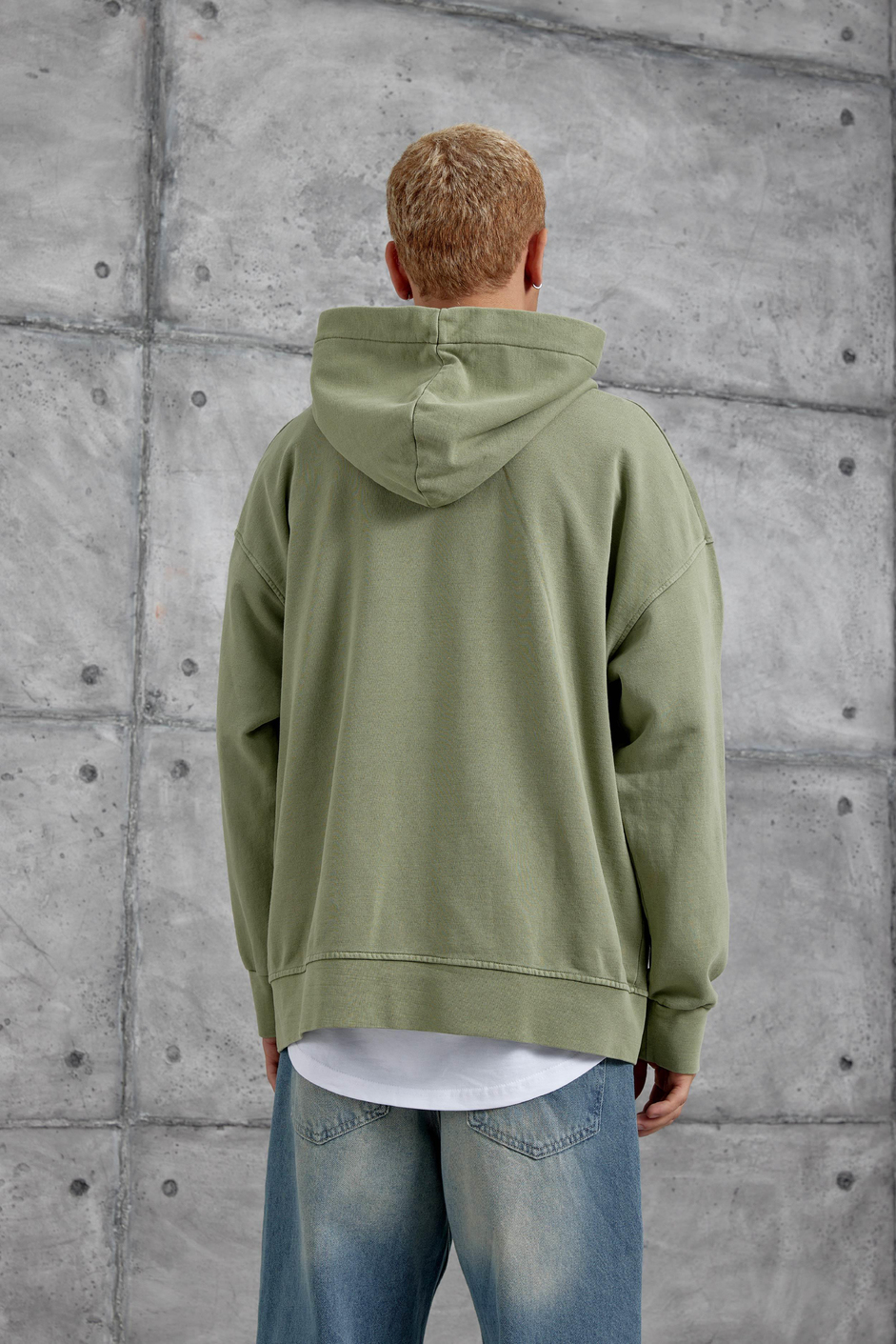 Yeşil F1 BASKILI KAPÜŞONLU OVERSİZE SWEATSHİRT