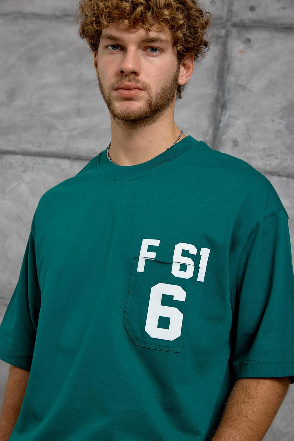 Yeşil F61 BASKI OVERSIZE TSHIRT