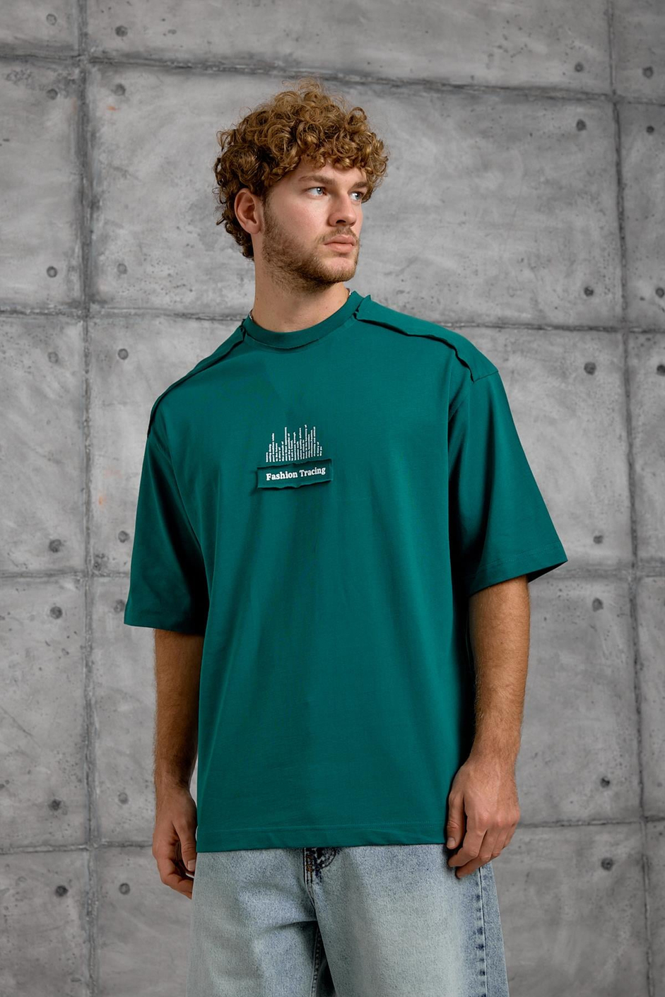 Yeşil FASHİON BASKI OVERSIZE TSHIRT