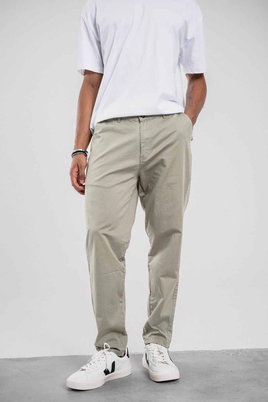 Yeşil Gabardin Pantolon