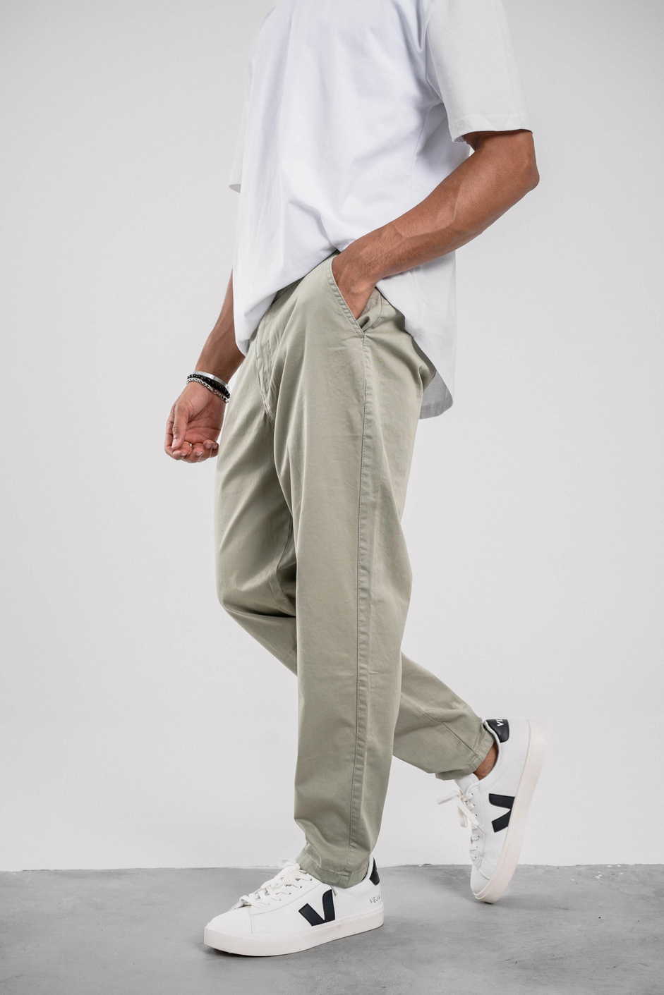 Yeşil Gabardin Pantolon