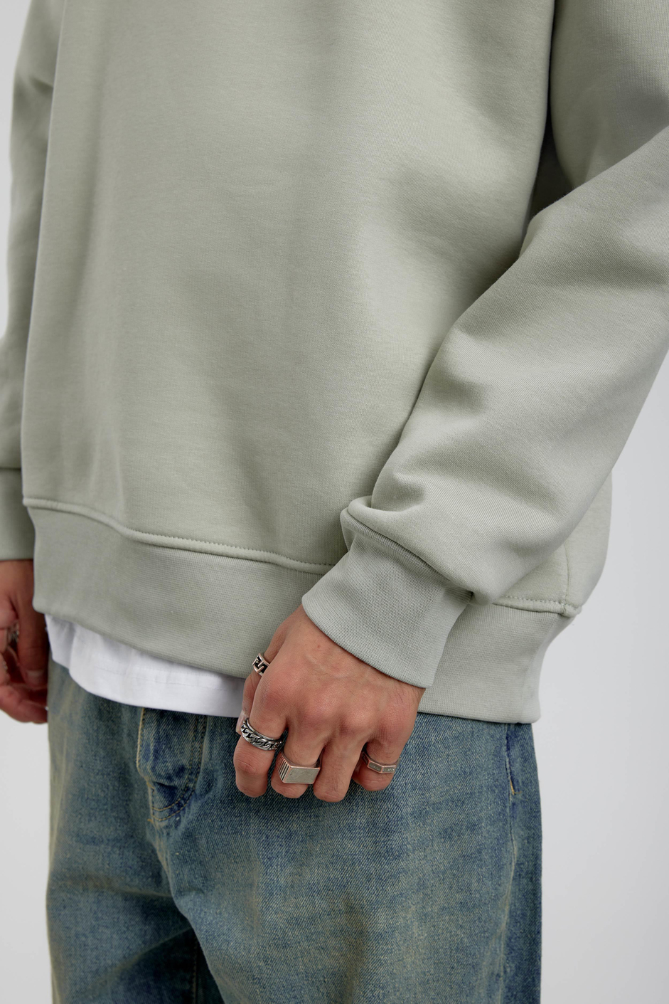 Yeşil Güneş Baskılı Sweatshirt