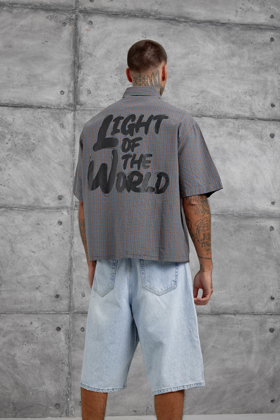 Yeşil Light Of The World Yazılı Gömlek