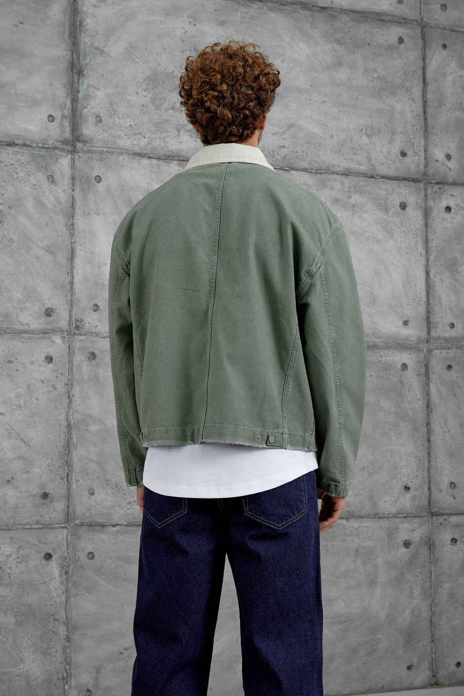 Yeşil Mmx Cep Detaylı Denim Ceket