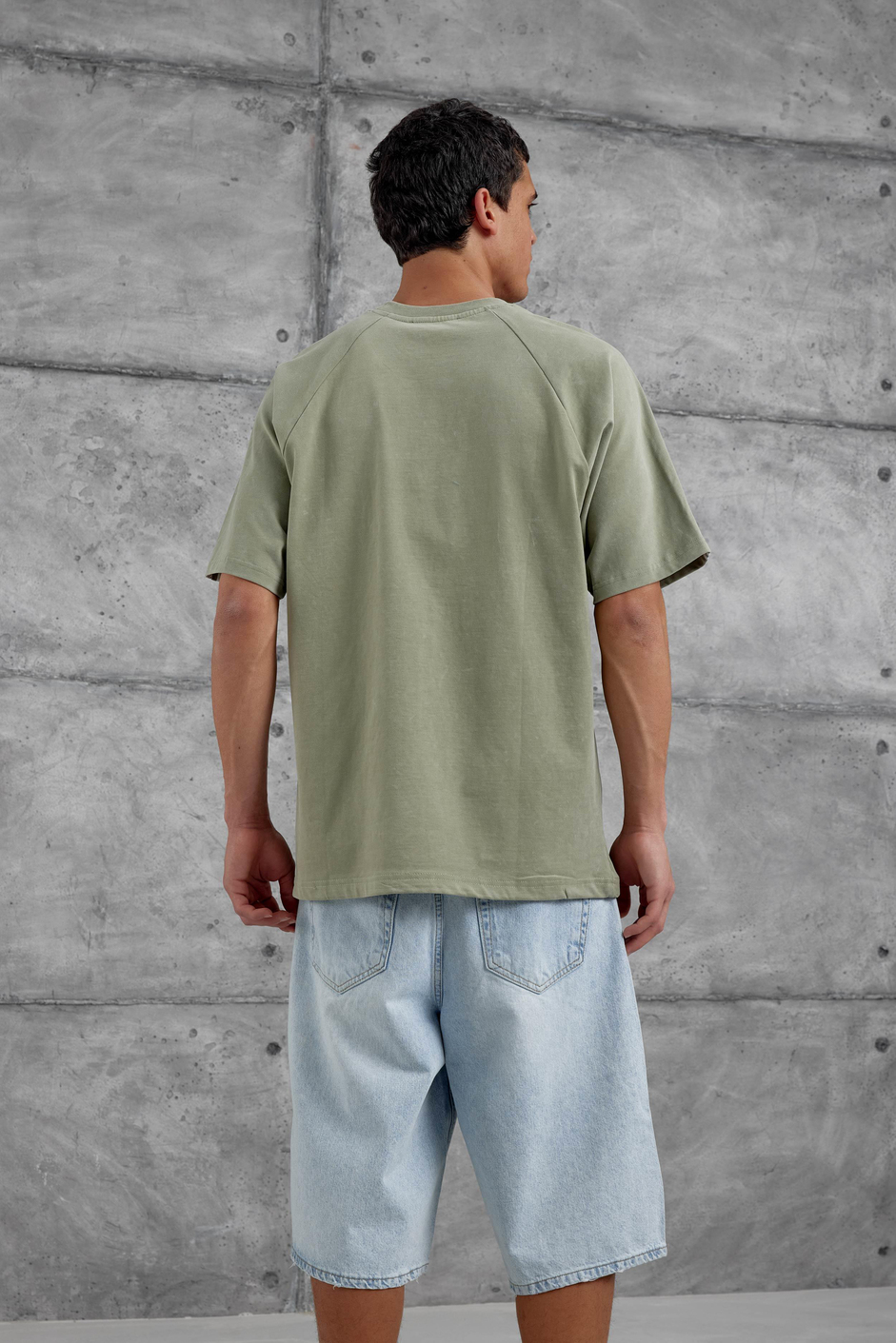 Yeşil Mrnearly Yazılı Oversize Tshirt