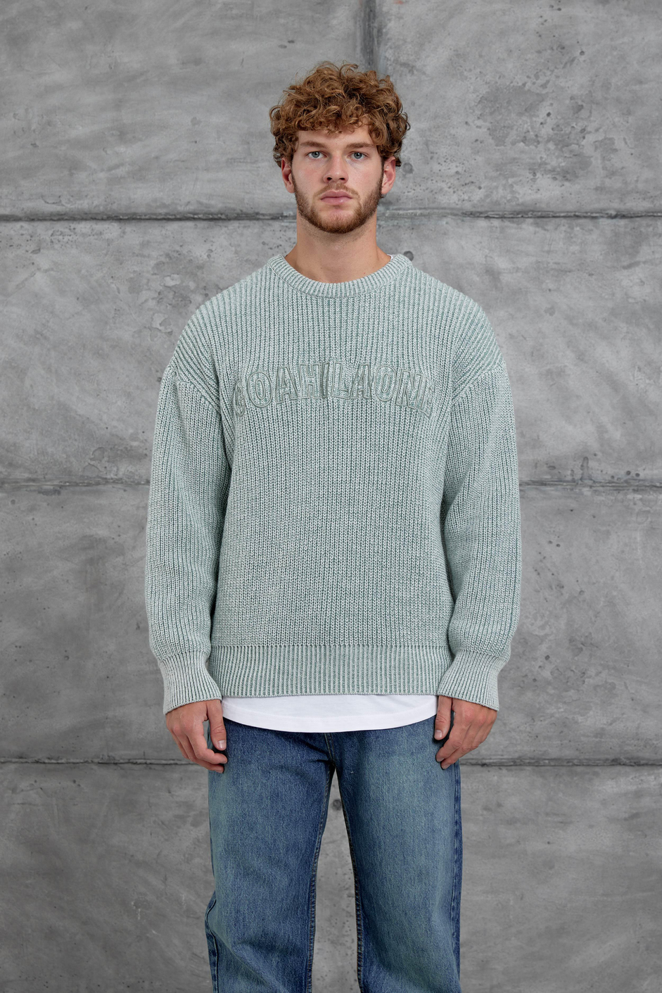Yeşil Nmrc Örme Oversize Triko