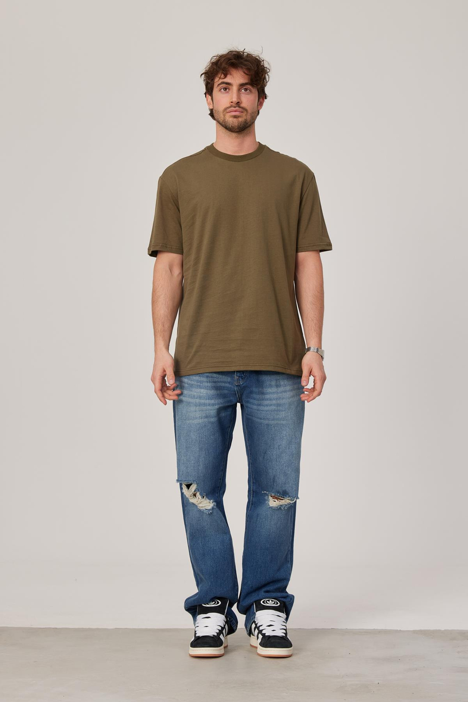Yeşil Oversize Basic Tshirt
