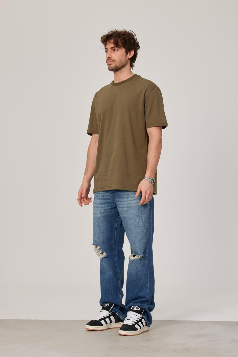 Yeşil Oversize Basic Tshirt