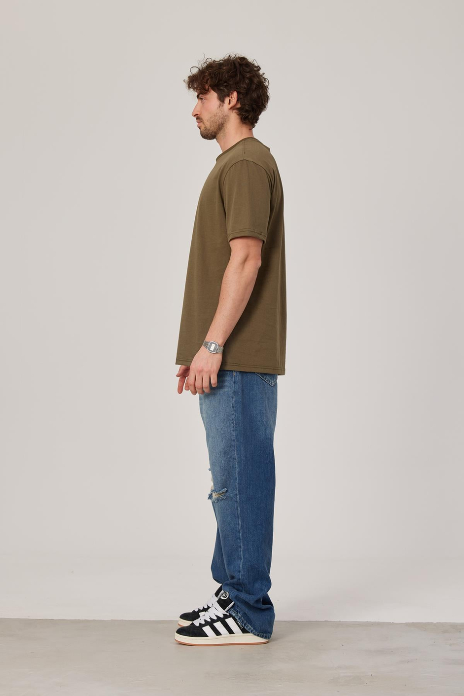 Yeşil Oversize Basic Tshirt