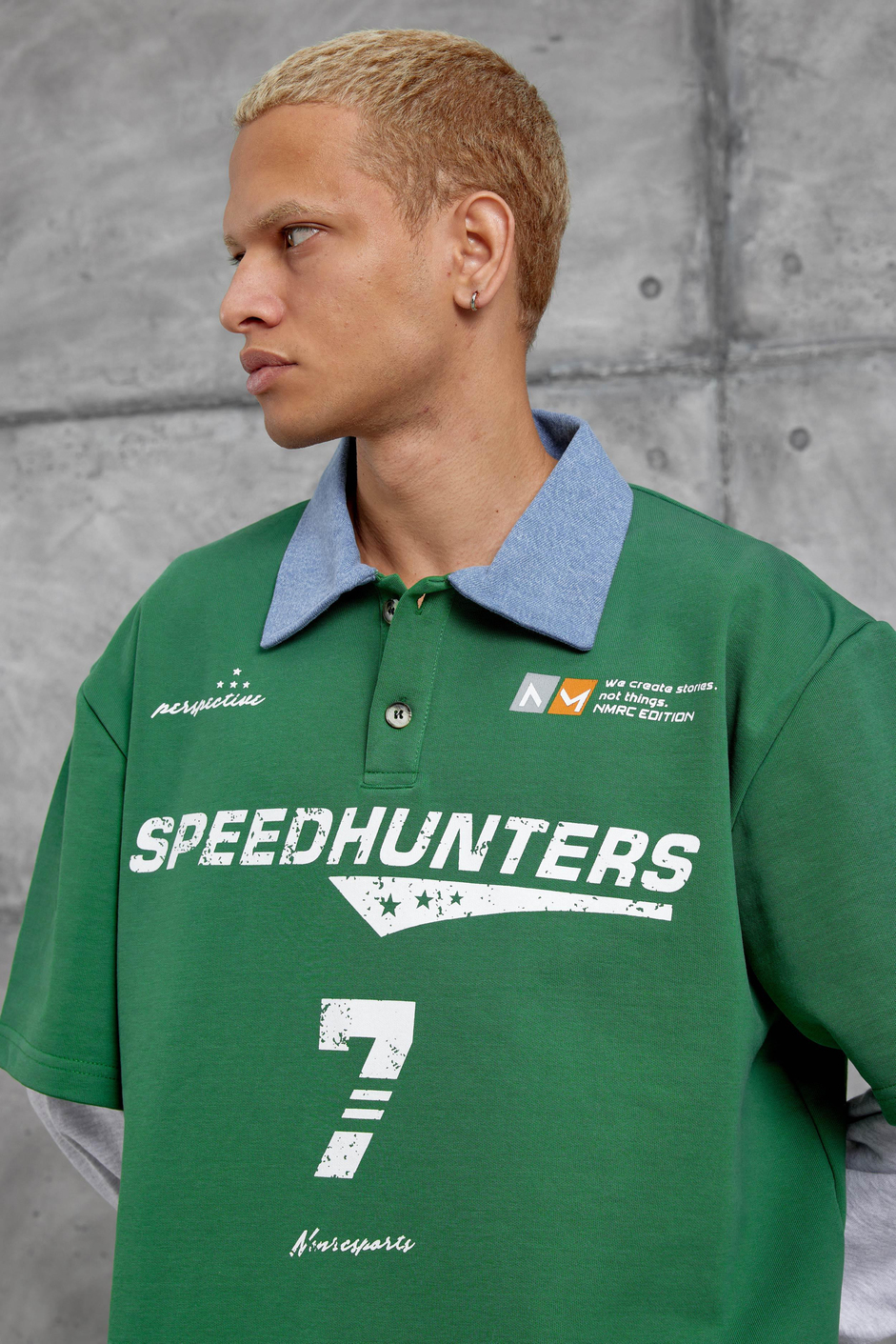 Yeşil SPEEDHUNTERS BASKILI OVERSİZE SWEATSHİRT