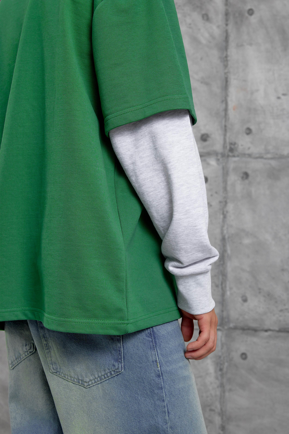 Yeşil SPEEDHUNTERS BASKILI OVERSİZE SWEATSHİRT