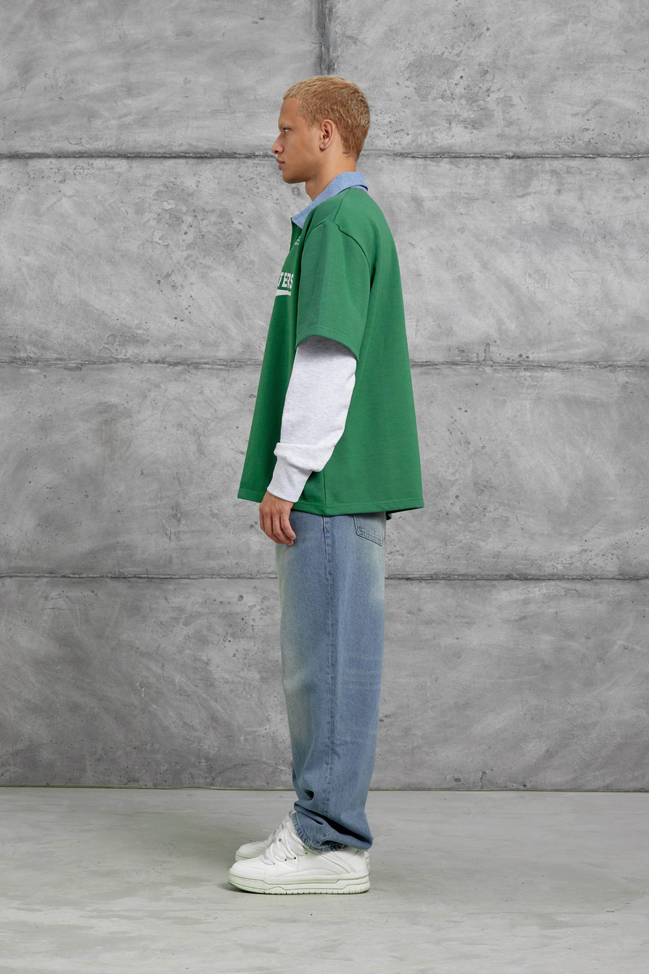 Yeşil SPEEDHUNTERS BASKILI OVERSİZE SWEATSHİRT