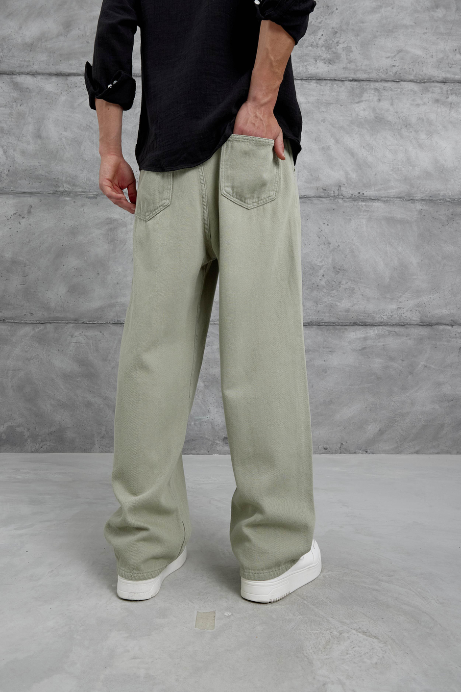 Yeşil W11 Bol Kalıp Baggy Pantolon
