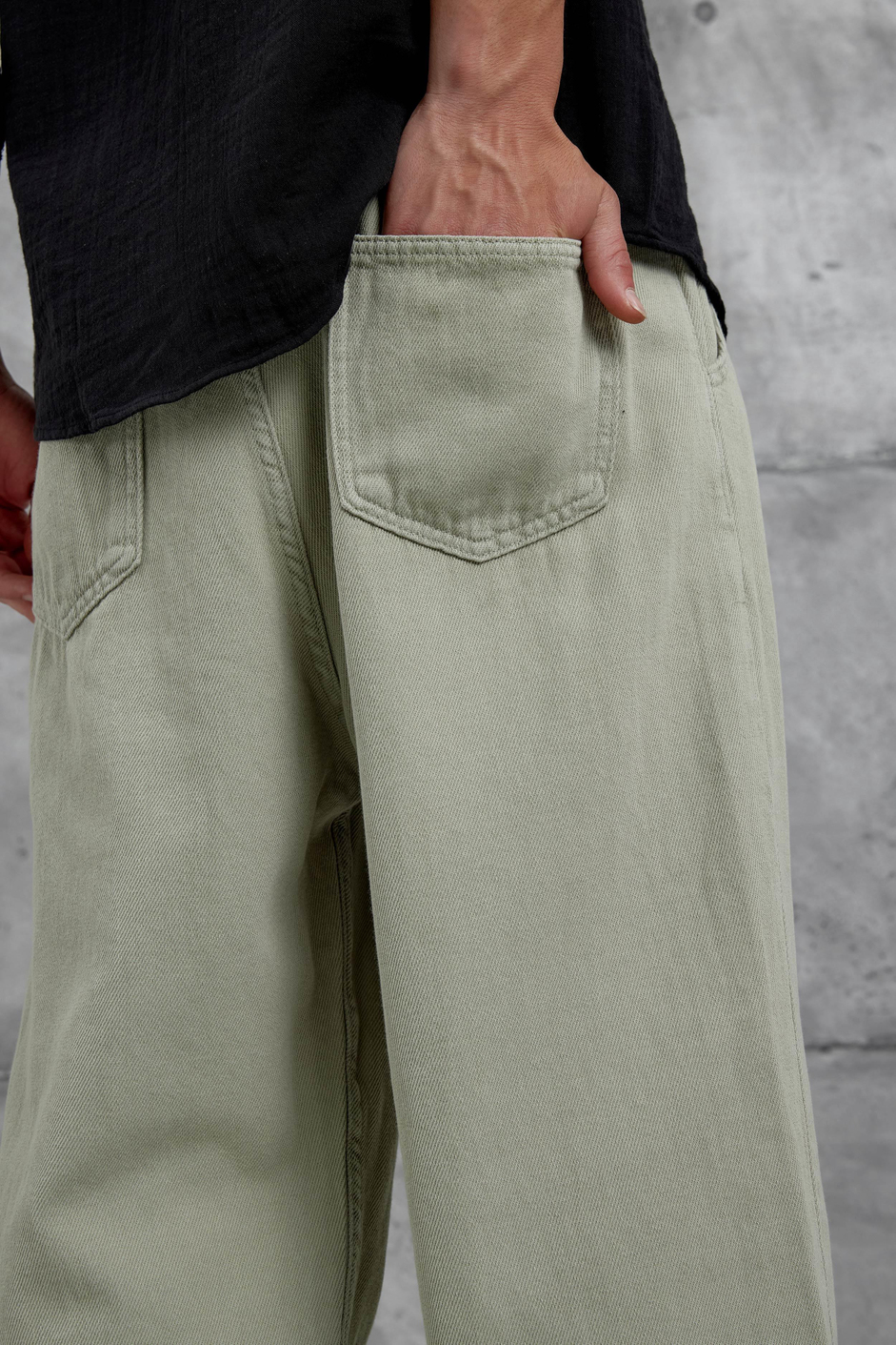 Yeşil W11 Bol Kalıp Baggy Pantolon