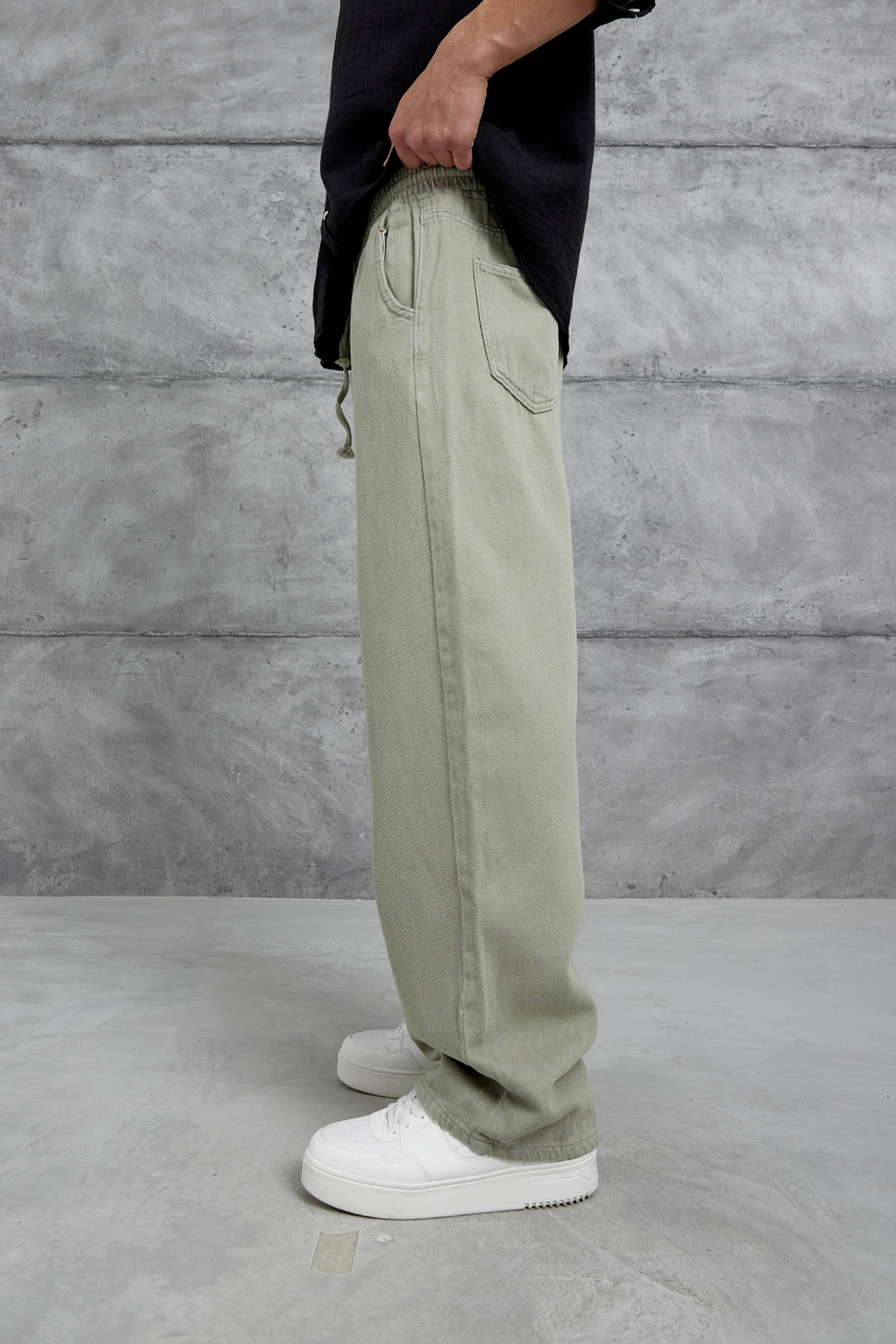 Yeşil W11 Bol Kalıp Baggy Pantolon