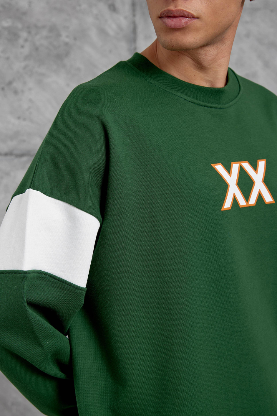 Yeşil XX BASKILI SWEATSHIRT