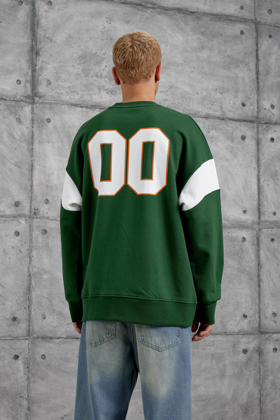 Yeşil XX BASKILI SWEATSHIRT