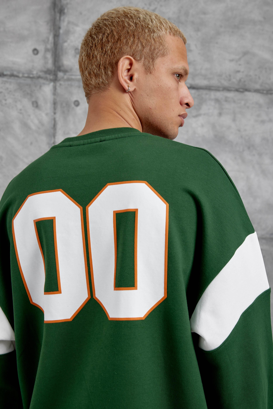 Yeşil XX BASKILI SWEATSHIRT