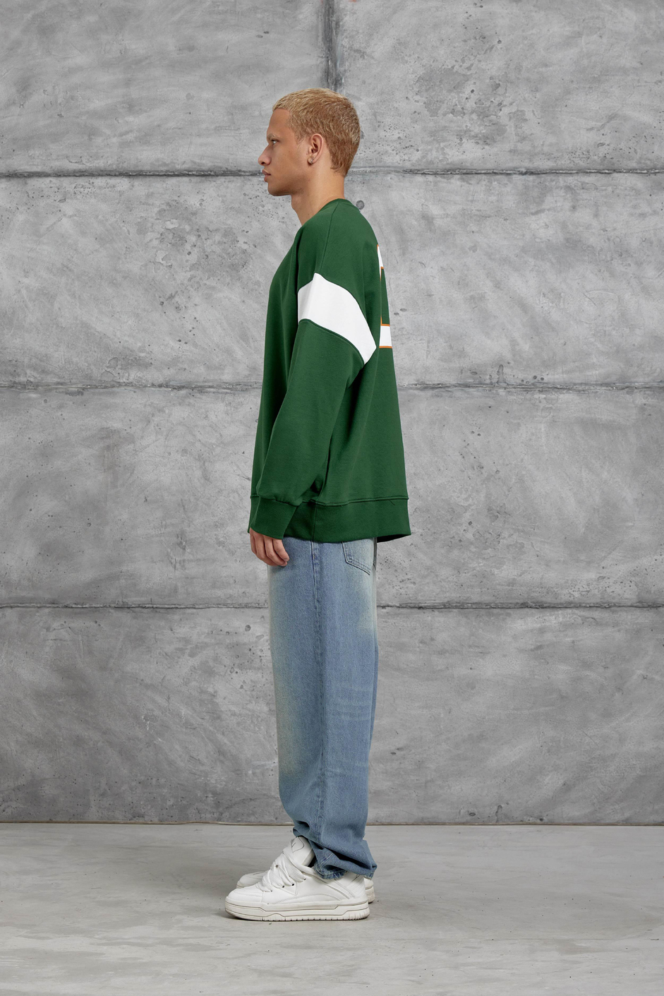 Yeşil XX BASKILI SWEATSHIRT