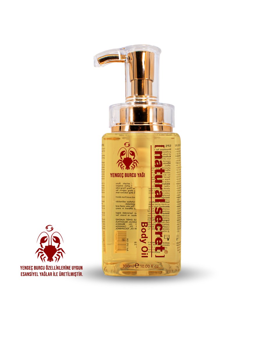 Natural Secret Cancer Massage & Body Care Oil - Yengeç Burcu Masaj & Vücut Bakım Yağı