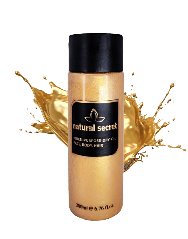 Natural Secret Multi-Purpose DRY Oil Face, Body, Hair / Işıltılı Kuru Vücut Yağı Yüz, Vücut ve Saç Bakımı 200ml