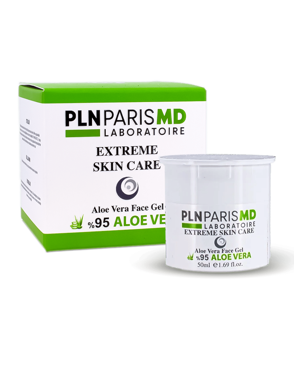 PLN PARIS MD Aloe Vera Face Gel / %95 Aloe Vera İçerikli Yatıştırıcı Ve Nemlendirici Jel 50ml REFIL