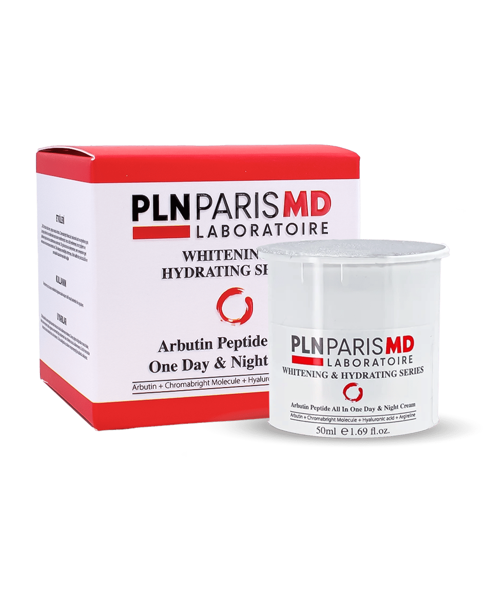 PLN PARIS MD Arbutin & Peptide & Day & Night Cream / Arbutin İçerikli Leke Açıcı ve Nemlendirici gündüz ve gece kremi 50ml REFIL