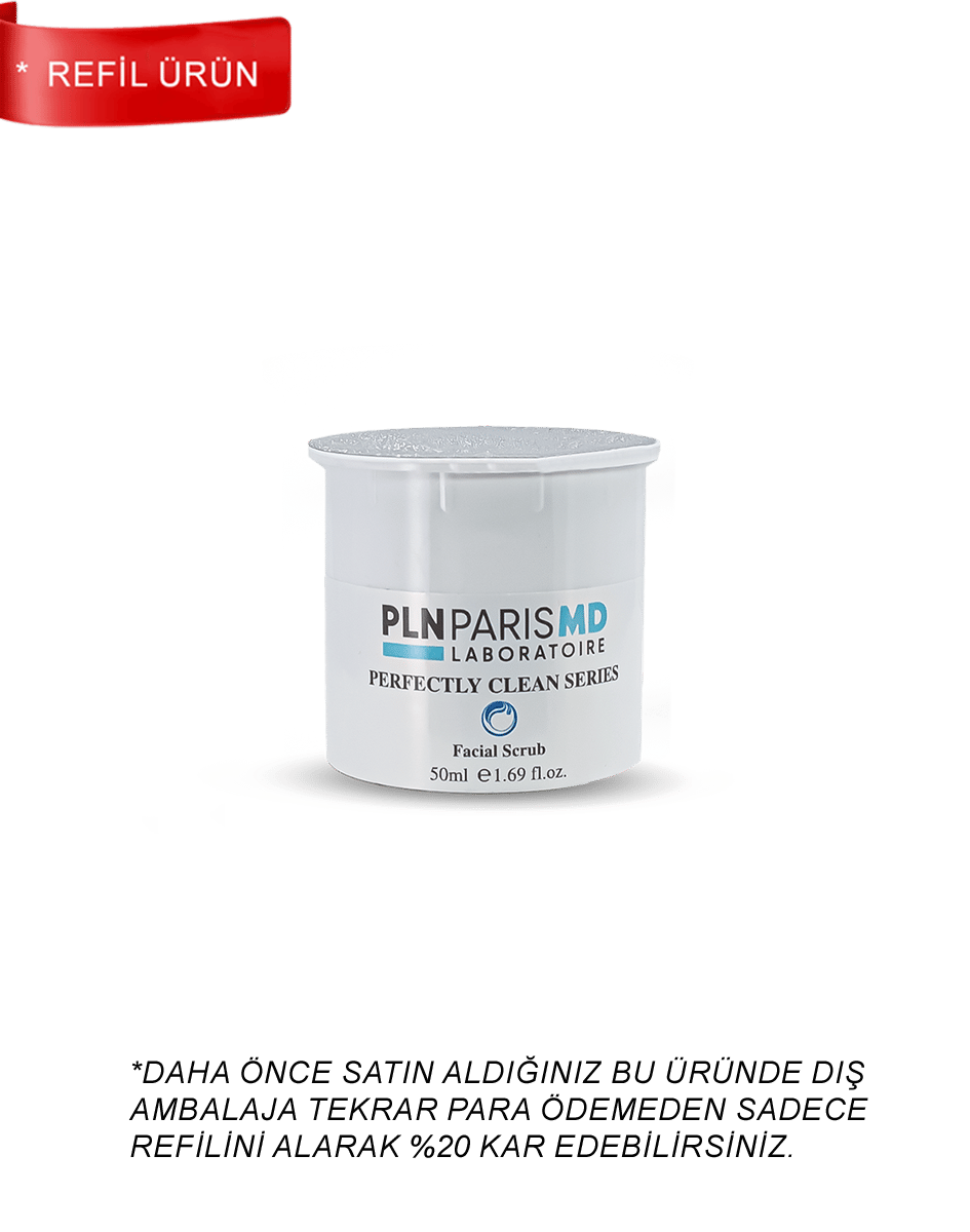 PLN PARIS MD Perfectly Clean Facial Scrub / Kuru, Normal Ve Karma Ciltler İçin Granüllü Peeling 50ml REFIL